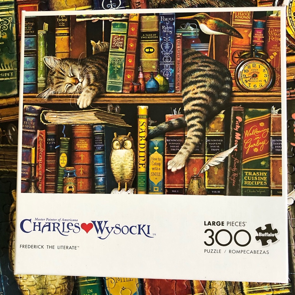 Charles Wysocki 300 large pieces puzzle “Frederick the literate” complete
